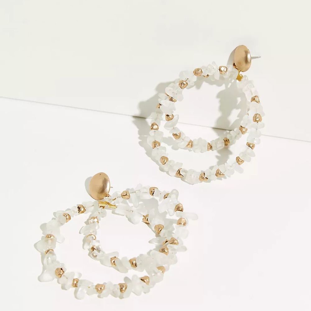 NWT Free People Now or Never Split Hoop Earrings